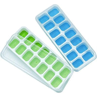14-Cube Silicone Ice Tray with Lid