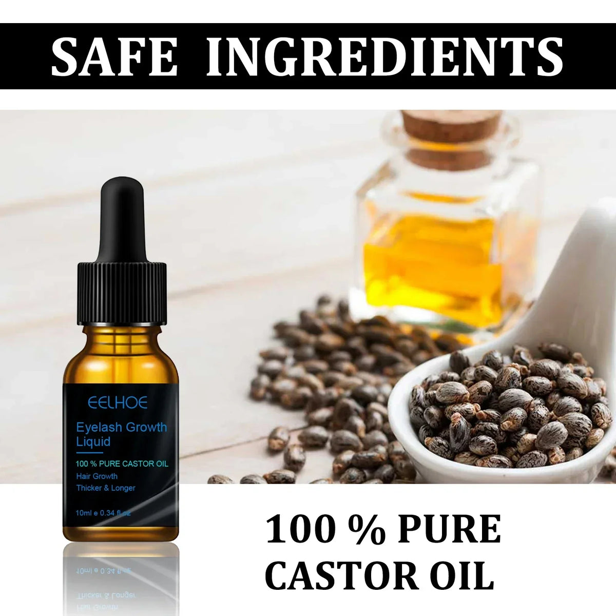 Eyebrows Natural Thick Slender Curl Curl Moist Natural Castor Oil Growth Liquid Serum Extension Eyelash Female Makeup Product