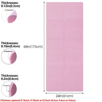 Non-Slip Yoga & Pilates Exercise Mat – 3/4/6mm Thickness