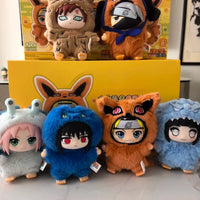 HOT!!Shippuden Beast Party Series Cute Plush Doll Toy Cartoon Backpack Pendant Anime Peripheral Gift Box Naruto Blind Box Gift