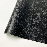 Black Forged Carbon Fiber Vinyl Wrap Cosmic Hex Carbon Car Wrapping Film For Interior & Exterior Vehicle Motorcycle