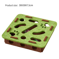 Interactive Cat Puzzle Toy Felt Toy Box with Maze Tunnel Bell Ball Indoor Entertainment Cat Toy