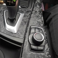 Black Forged Carbon Fiber Vinyl Wrap Cosmic Hex Carbon Car Wrapping Film For Interior & Exterior Vehicle Motorcycle