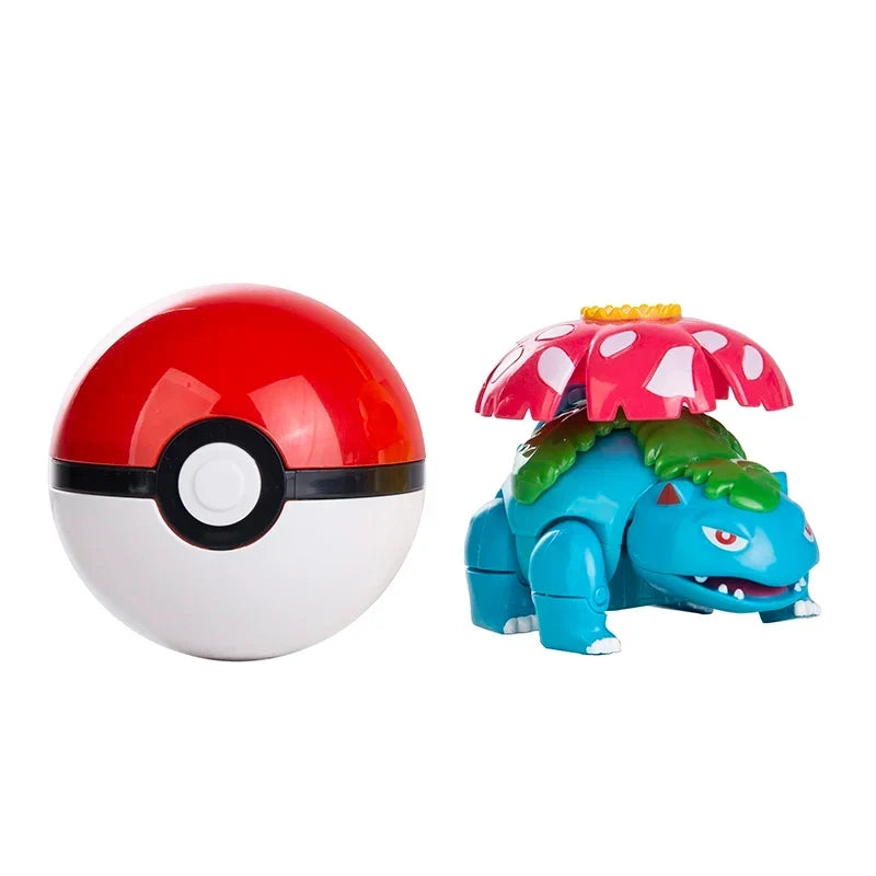 About Pokemon Anime Figure Charizard Pikachu Gyarados Pocket Monster Figure Pokeball Action Deformation Toy Model Children Gift