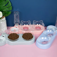 Durable Double Feeder for Food & Water for Cats & Dogs