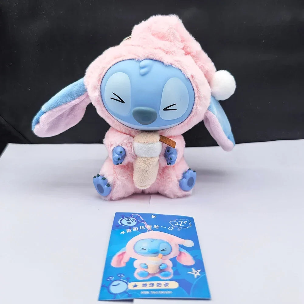 HOT Stitch Eat Something Before Sleep Series Blind Box Plush Vinyl Toys Cute Doll Labu V3 Mystery Box Bag Pendant Decor Gift