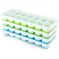 14-Cube Silicone Ice Tray with Lid