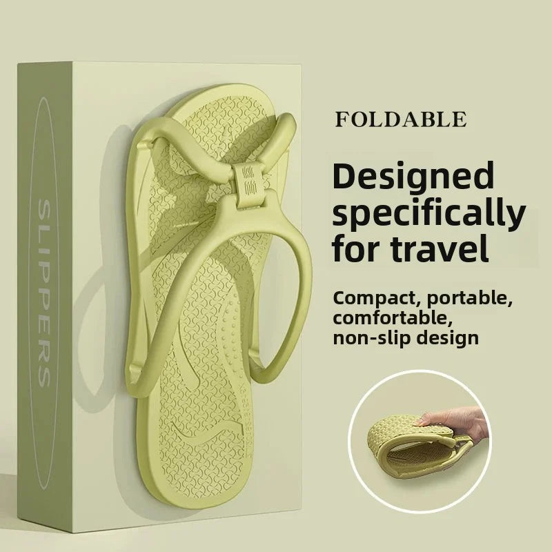 Unisex Foldable Non-Slip EVA Travel Slippers