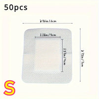 50-Pack Non-Woven Adhesive Dressing Pads – 6×7cm