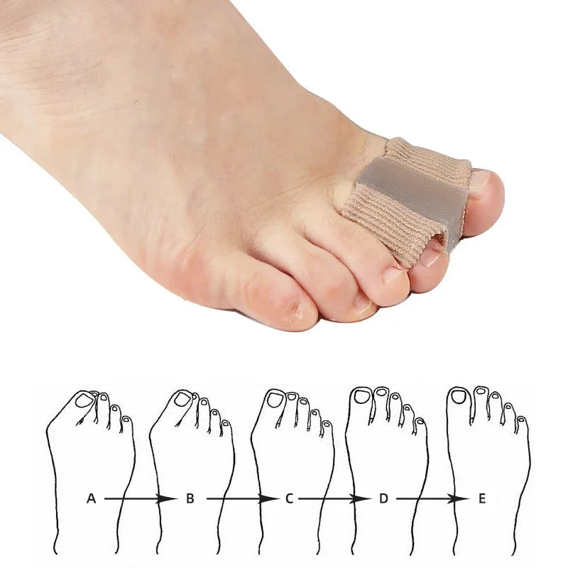 Gel Bunion Toe Separators W/Fabric Lining for Big Toe, Silicone Toe Spacers Bunion Correctors for Overlapping Toe Protector