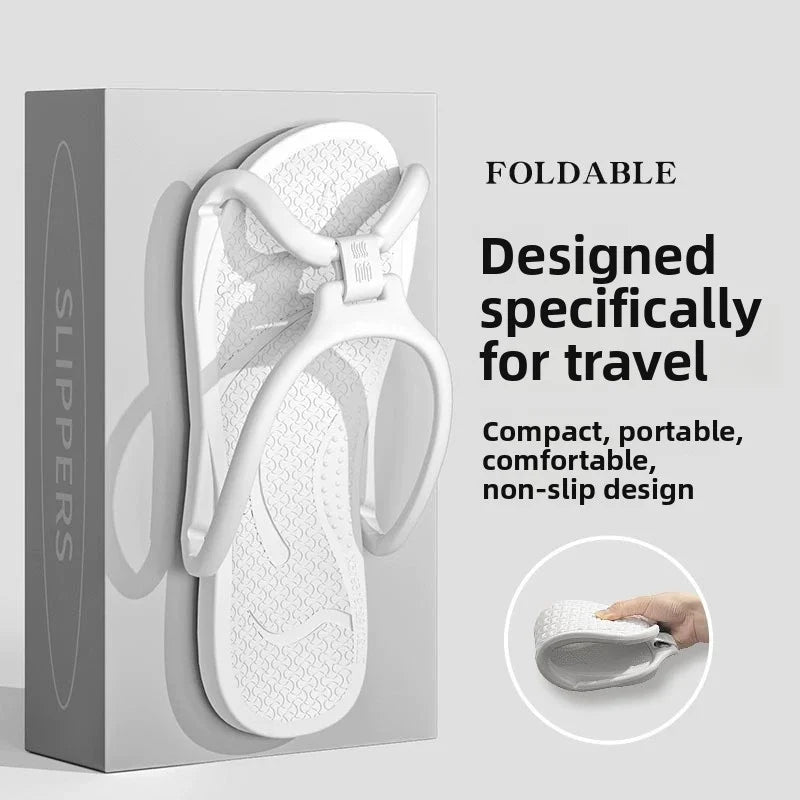 Unisex Foldable Non-Slip EVA Travel Slippers