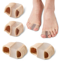 Gel Bunion Toe Separators W/Fabric Lining for Big Toe, Silicone Toe Spacers Bunion Correctors for Overlapping Toe Protector