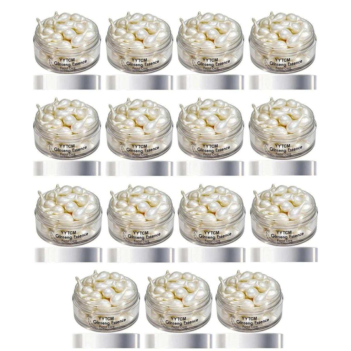 Ginseng Essence Capsules, Moisturizing and Firming Essence Serum, Contains Squalane, Niacinamide, Vitamin E, Retinol, Deep Hydration (0.34Gx30 Capsules)/Bottle-1 Bottle