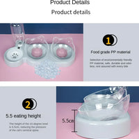 Durable Double Feeder for Food & Water for Cats & Dogs