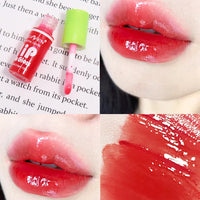 6 Pieces Glass Mirror Lip Gloss Set Hydrating Lightweight Lip Balm Glossy Shimmer Sheer Tint Peach Cherry Pink