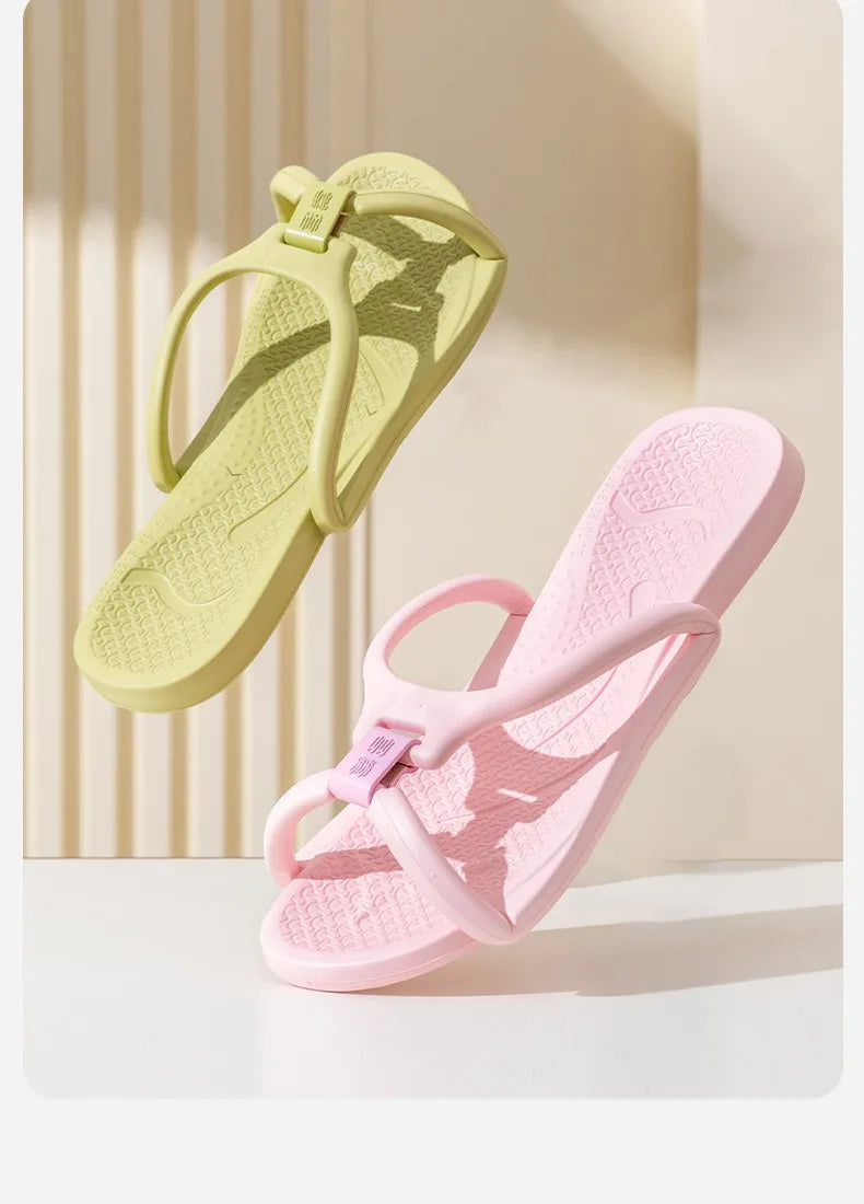 Unisex Foldable Non-Slip EVA Travel Slippers