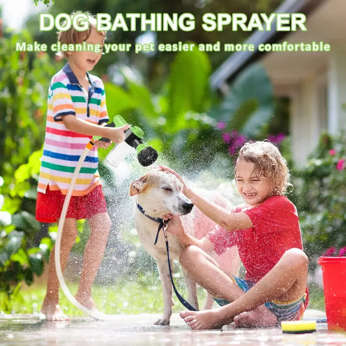 Dog shower sprayer