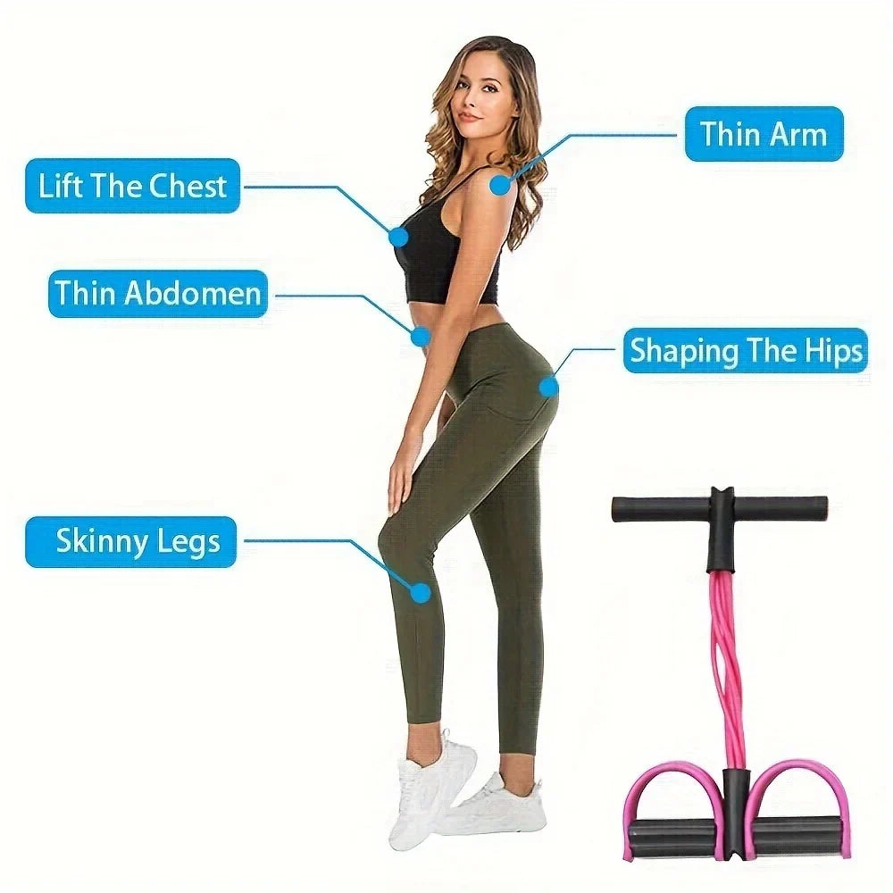 6-Tube Resistance Band Set for Full-Body Home Workouts