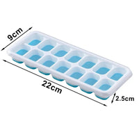 14-Cube Silicone Ice Tray with Lid