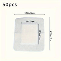 50-Pack Non-Woven Adhesive Dressing Pads – 6×7cm