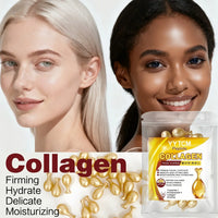 Polypeptide Collagen Essence Capsules, Moisturizing and Firming Essence, Smooths Skin, Contains Squalane, Fullerene, Ginseng Extract, Deep Hydration (0.34Gx30 Capsules)/Bag-1 Bag
