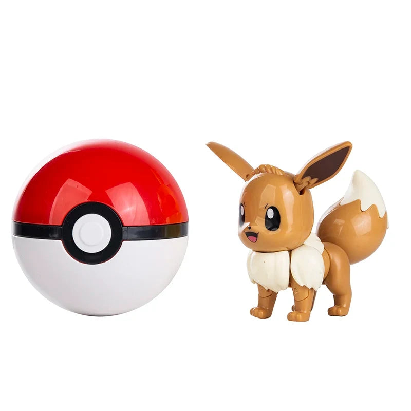 About Pokemon Anime Figure Charizard Pikachu Gyarados  Pocket Monster Figure Pokeball Action Deformation Toy Model Children Gift