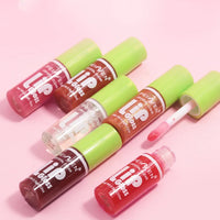 6 Pieces Glass Mirror Lip Gloss Set Hydrating Lightweight Lip Balm Glossy Shimmer Sheer Tint Peach Cherry Pink