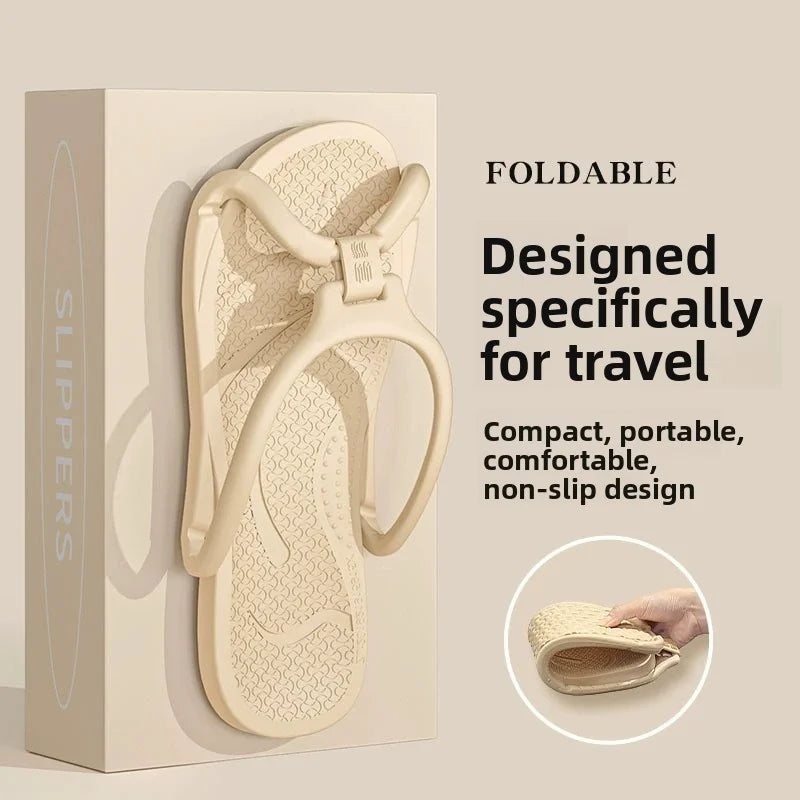 Unisex Foldable Non-Slip EVA Travel Slippers