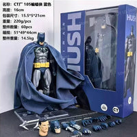HOT in Stock CT Toys Batman Hush Blue Version Mafex 105 Black Version Dc Bat Man Anime Action Figure Figurine Model Statue Gift
