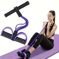 6-Tube Resistance Band Set for Full-Body Home Workouts