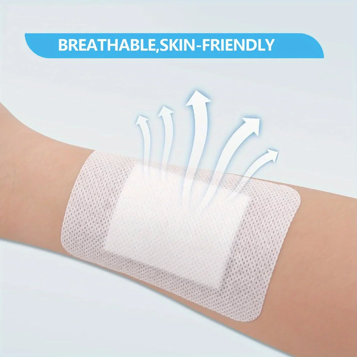 50-Pack Non-Woven Adhesive Dressing Pads – 6×7cm