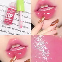 6 Pieces Glass Mirror Lip Gloss Set Hydrating Lightweight Lip Balm Glossy Shimmer Sheer Tint Peach Cherry Pink