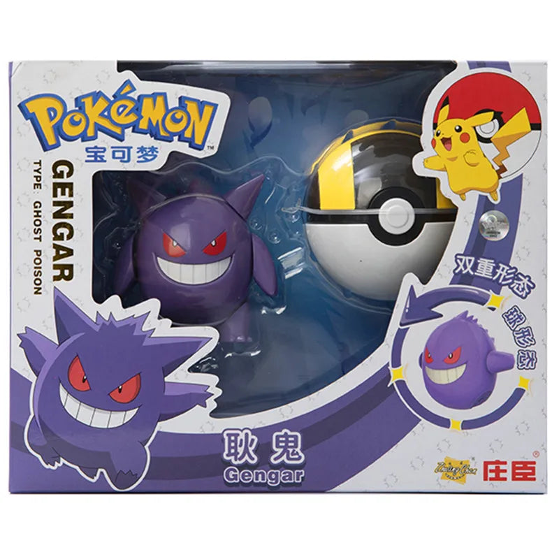 About Pokemon Anime Figure Charizard Pikachu Gyarados Pocket Monster Figure Pokeball Action Deformation Toy Model Children Gift