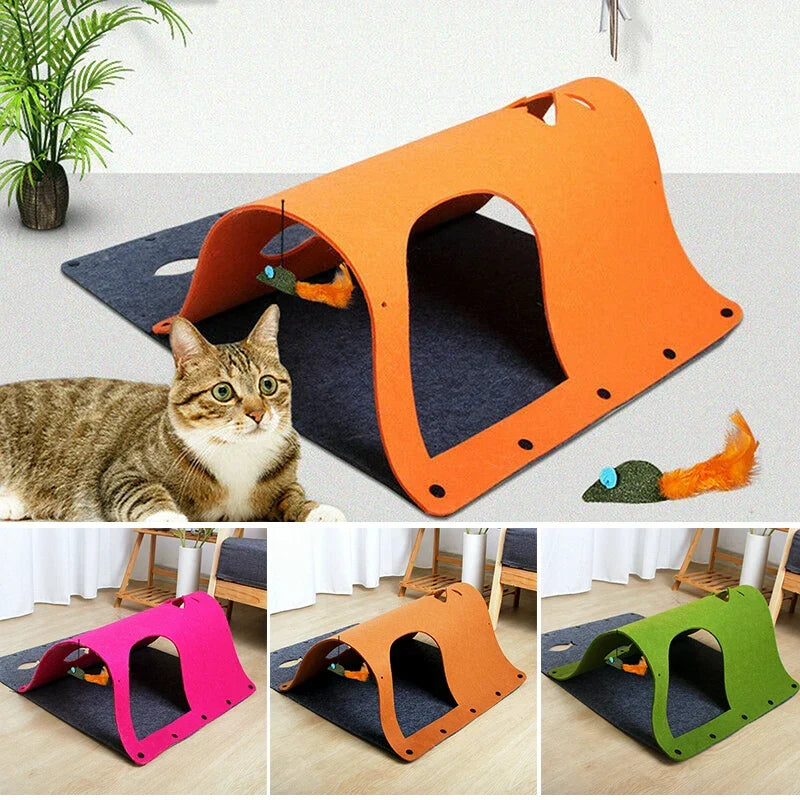 Felt Maze Cat Tunnel & Bed