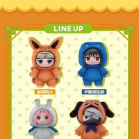 Toptoy Naruto Shippuden Beast Party Series Vinyl Figure Plush-Like Texture Blind Box Chibi Kakashi Sasuke Collectible