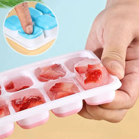 14-Cube Silicone Ice Tray with Lid