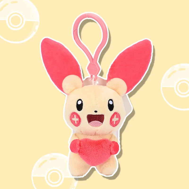 Pokemon Jigglypuff Plusle Minun Clefairy Togepi Mimikyu Kawaii Plush Stuffed Toy Keychain Backpack Pendant Keyring Birthday Gift