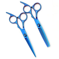 Hairdressing Scissors Japan Stainless Hair Scissors Purple Hair Cutting Scissors Barber Shop Thinning Shears Set Comb C1001