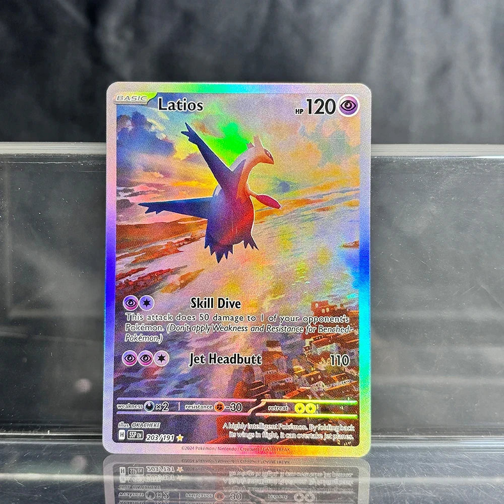 Holographic Game Trading Collection PTCG Proxy Cards Charizard Pikachu Mew EX Singl PKM Foil Cards Gengar VMAX Skyridge (SK)