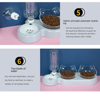 Durable Double Feeder for Food & Water for Cats & Dogs