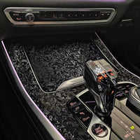 Black Forged Carbon Fiber Vinyl Wrap Cosmic Hex Carbon Car Wrapping Film For Interior & Exterior Vehicle Motorcycle