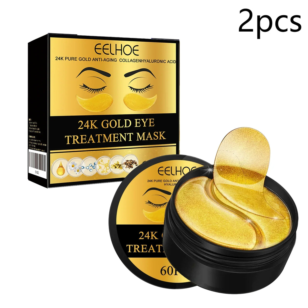 Gold-Style Under-Eye Gel Patches – 60/120/180 Pieces