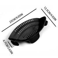 Clip-On Pot Strainer For Pots, Pans And Bowls