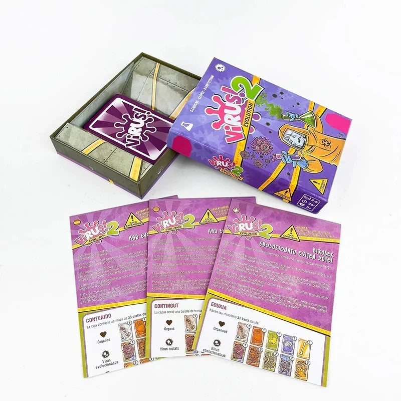 Virus 1 2 3 Board Game: The Ultimate Contagiously Fun Game for Family Parties in Spanish & English