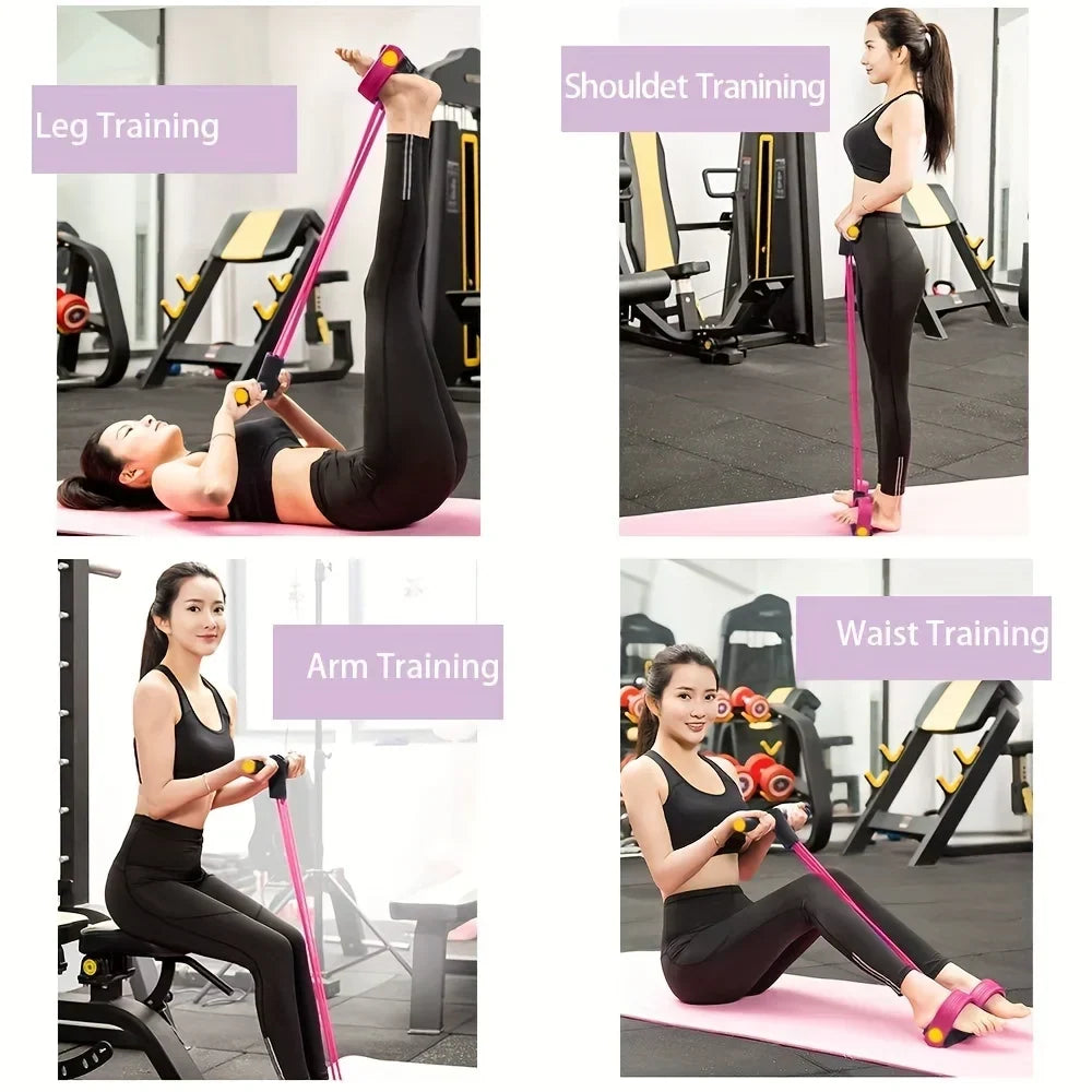 6-Tube Resistance Band Set for Full-Body Home Workouts