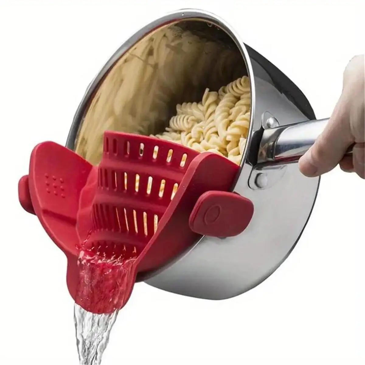 Clip-On Pot Strainer For Pots, Pans And Bowls