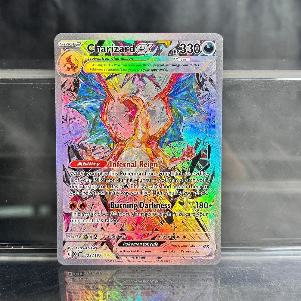 Holographic Game Trading Collection PTCG Proxy Cards Charizard Pikachu Mew EX Singl PKM Foil Cards Gengar VMAX Skyridge (SK)