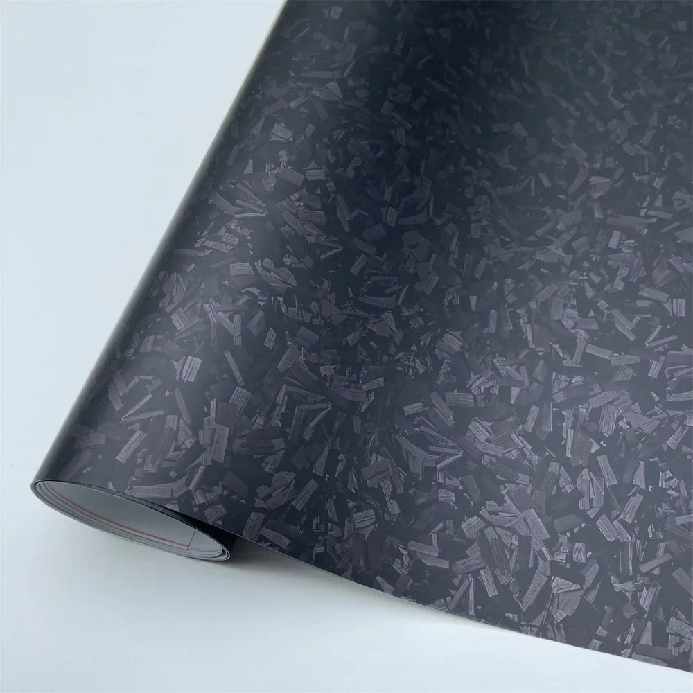 Black Forged Carbon Fiber Vinyl Wrap Cosmic Hex Carbon Car Wrapping Film For Interior & Exterior Vehicle Motorcycle