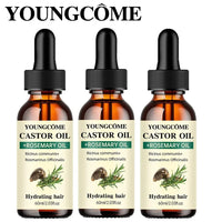 Mix Castor Oil and Rosemary Oil for Hair Growth Enhances hair thickness and Shine, Reduce Hair Loss and Split Ends Hair Care Oil