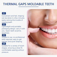 Resin Tooth Repair Glue Shapeable Teeth Gaps Filling Solid Glue Temporary Tooth Repair Safe DIY Emergency Dental Care Supplies